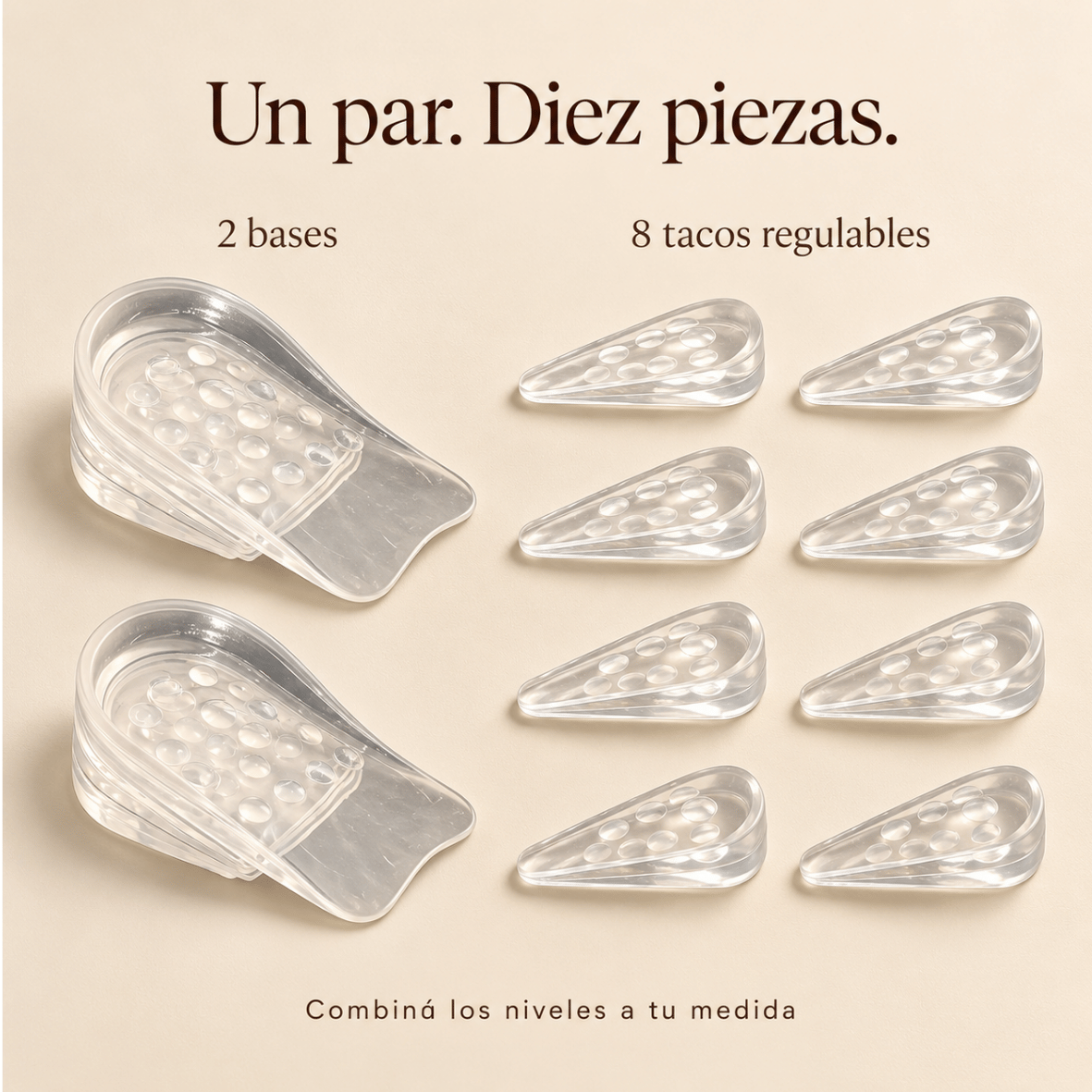 Arizona Altura · Taloneras de Gel con Elevación Ajustable