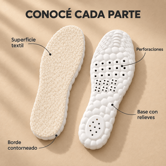 Arizona Corderito · Plantillas Acolchonadas Memory Foam (Talle 40-45)