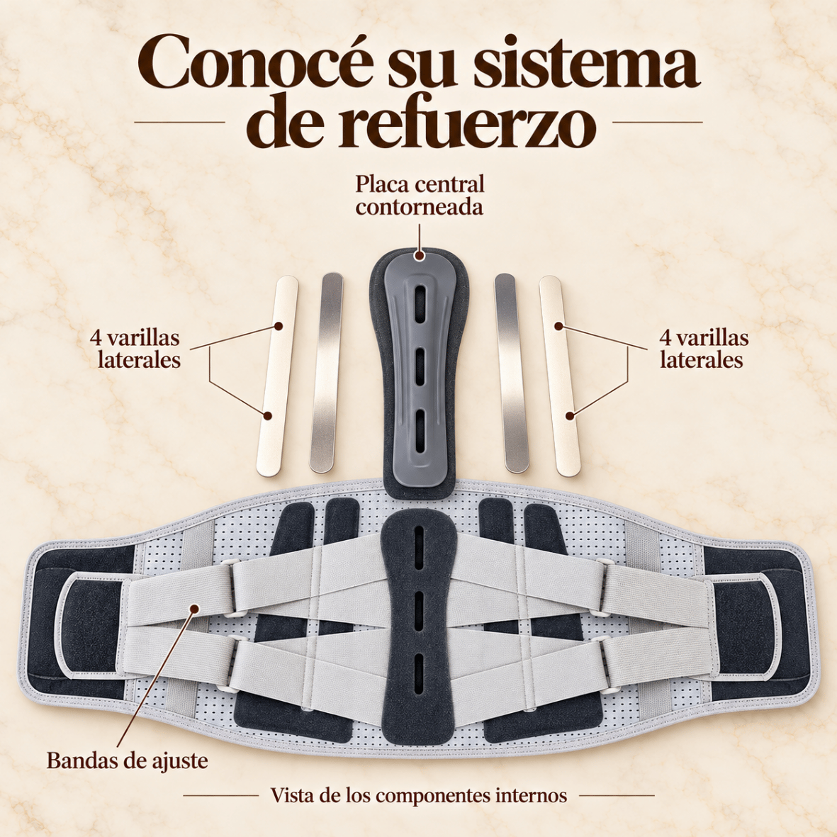 Arizona Lumbar · Faja Ortopédica con Refuerzo y Ajuste Triple