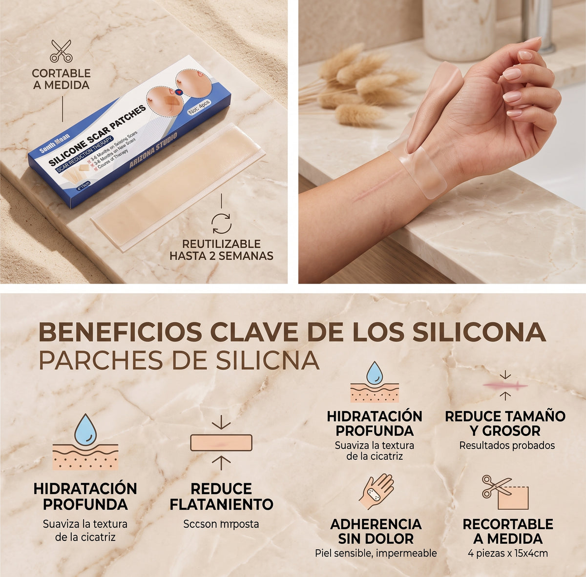 Arizona Piel · Parches para Cicatrices x4