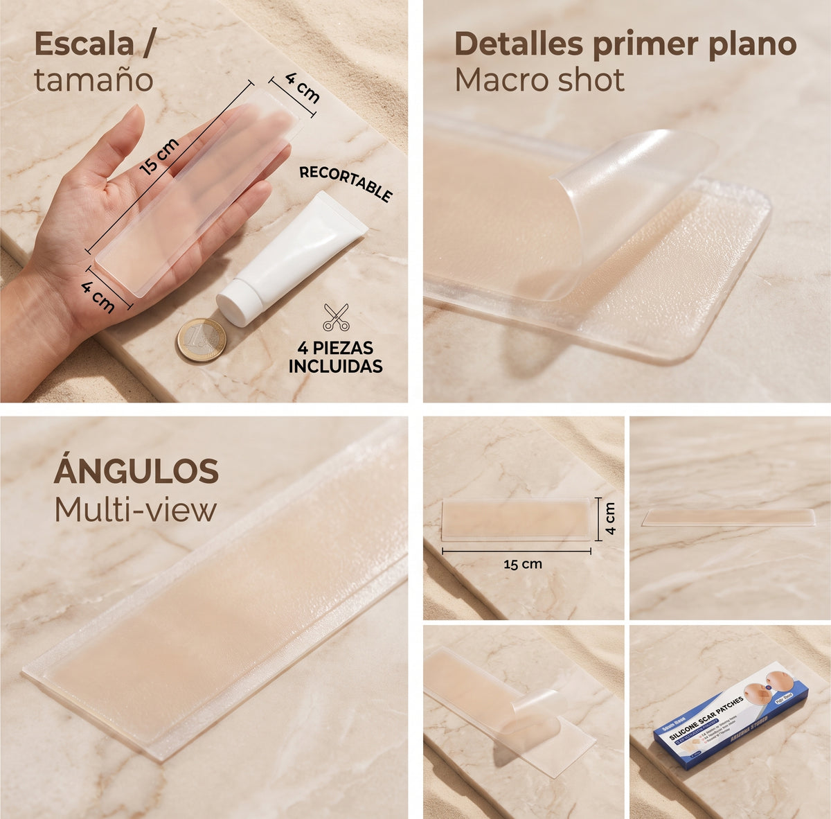 Arizona Piel · Parches para Cicatrices x4